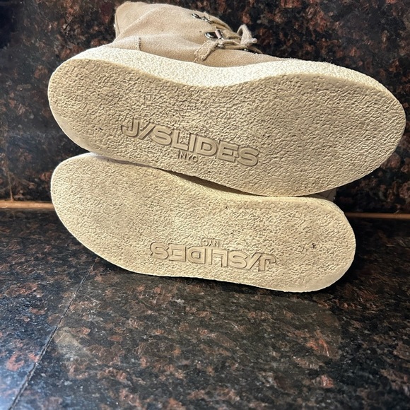 J/SLIDES NYC J Slides leather Faux Fur Lined Bolt Boots 6.5 - Picture 4 of 11